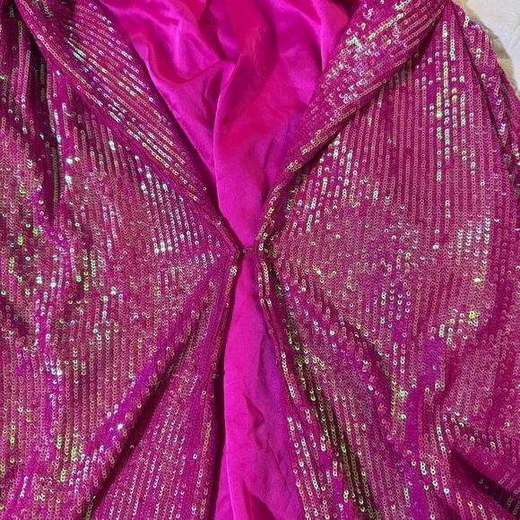 NEW Show Me Your Mumu Dance Blazer Disco Pink Sequins Size Medium - Picture 9 of 14